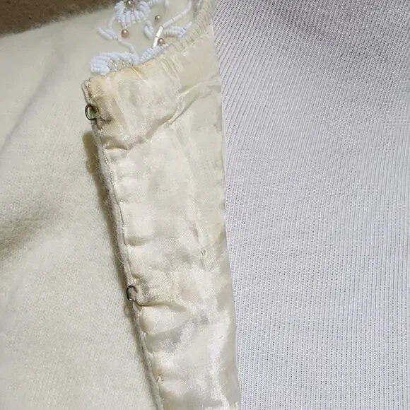 60s Vintage Cardigan Hand Beaded - Picture 8 of 12